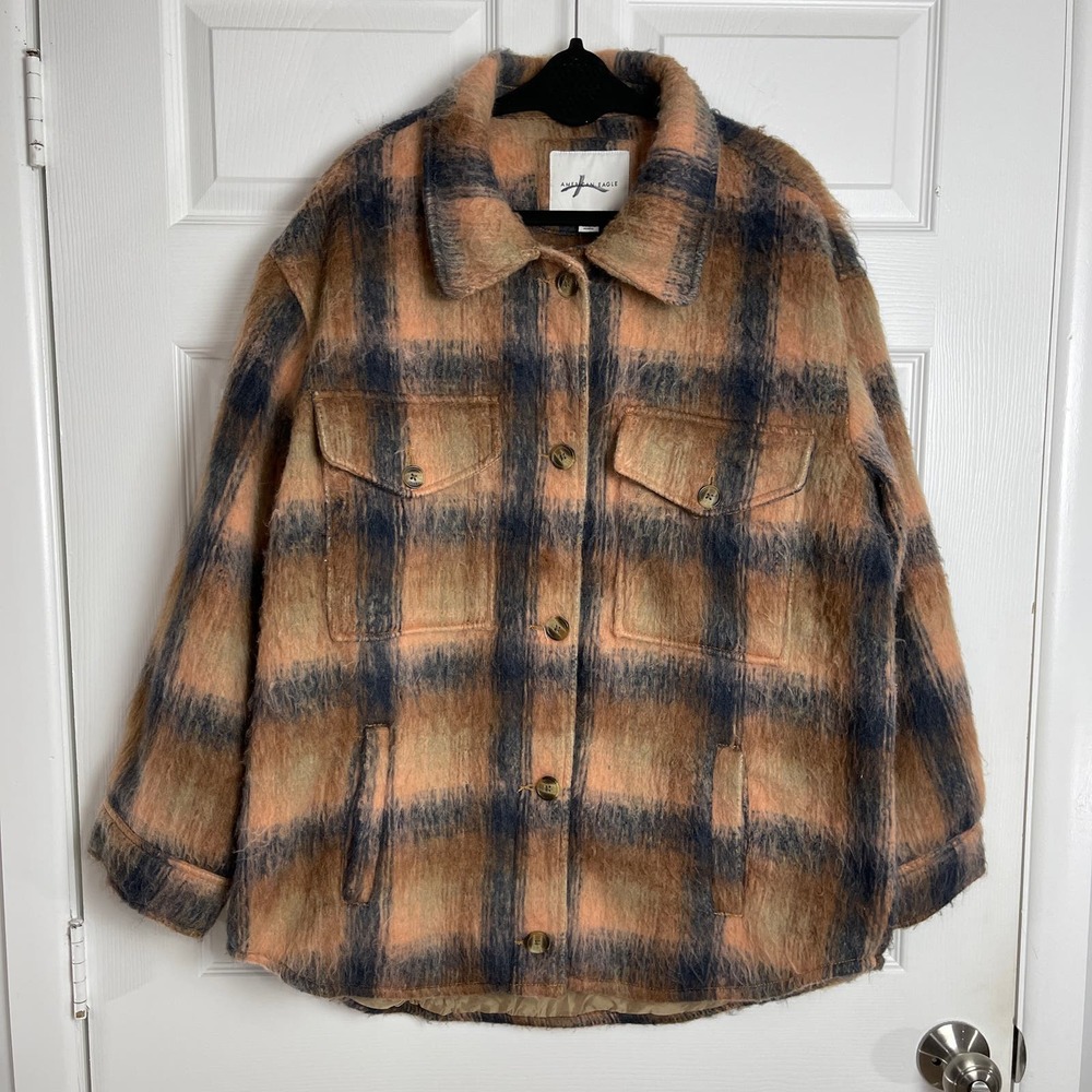 American Eagle AEO Fuzzy Sherpa Shacket